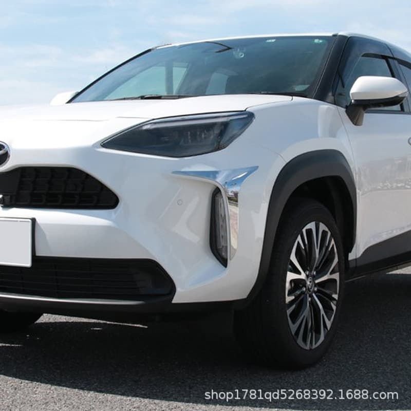 For 2021 Toyota Yaris Cross Front Bumper Fog Light Gloss Black Trim Strip