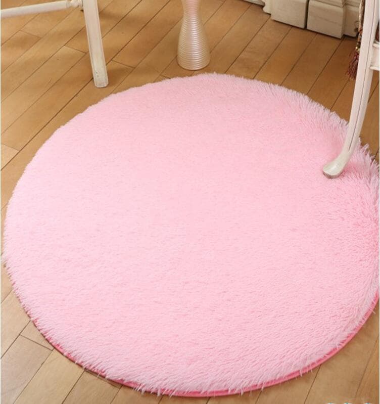 Ready stock bedroom living room carpet wholesale bedside blanket round tie-dye carpet floor mat silk wool carpet full floor mat