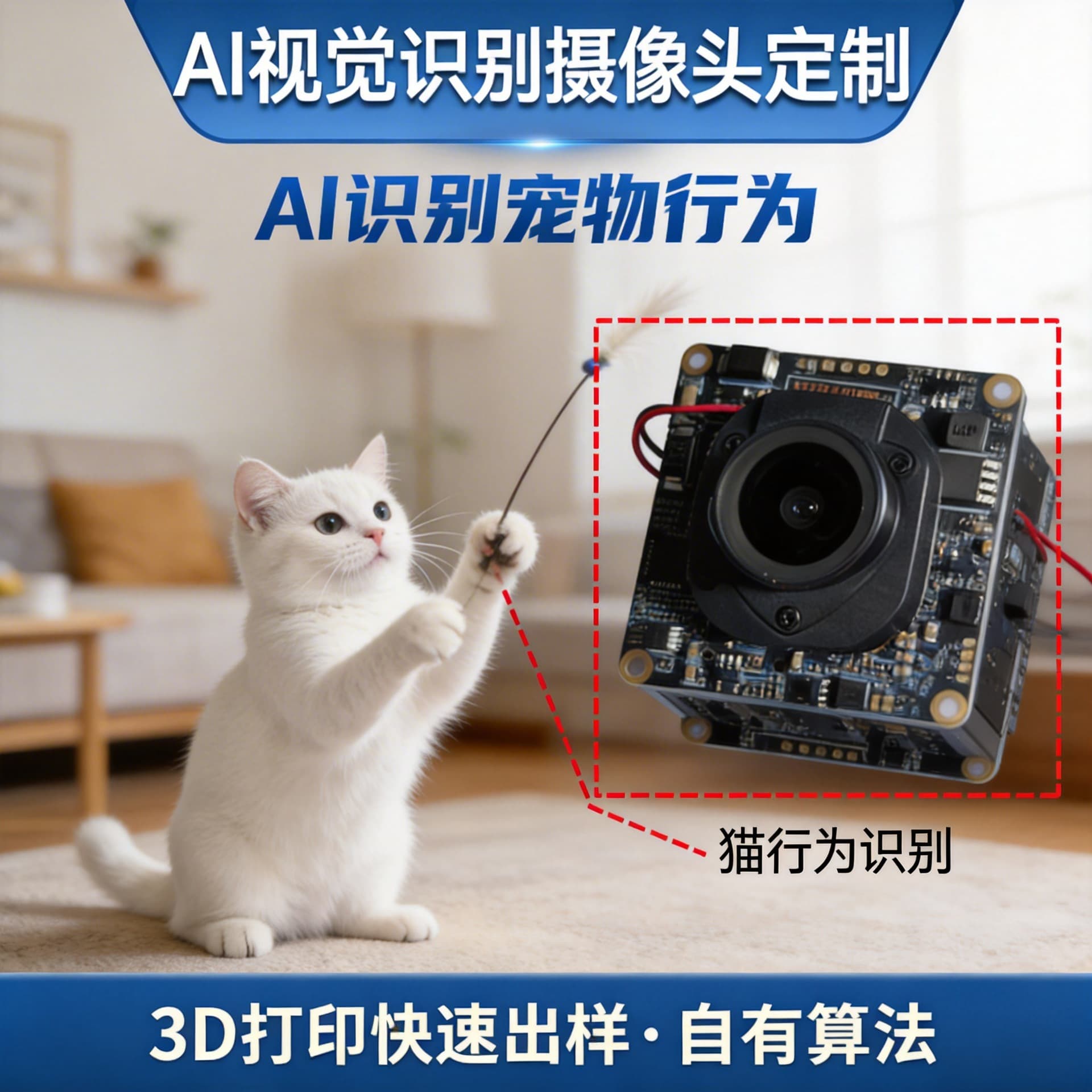AI Visual Recognition Module Follow Toy Pet Surveillance Camera Module USB Surveillance Camera