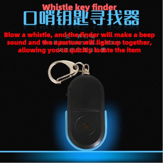 Anti-Loss Device Key Finder with Whistle LED Light Sound Jewelry Accessories Keychain Practical Everyday Carry Item