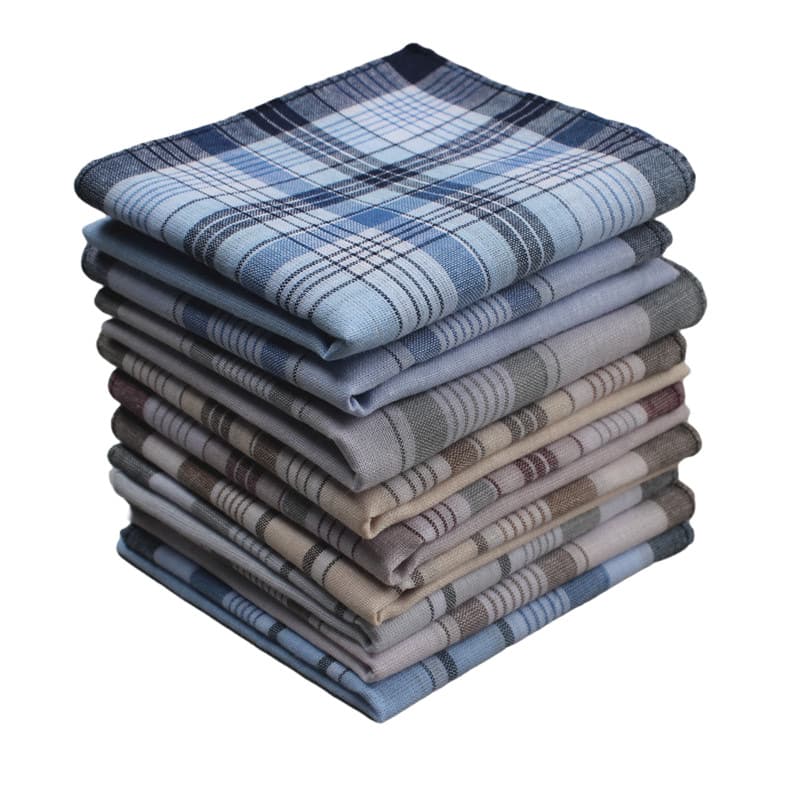 Cross-Border Best Seller Pure Cotton Handkerchiefs, Men's Vintage Style for Elderly Use, Classic Old Handkerchiefs