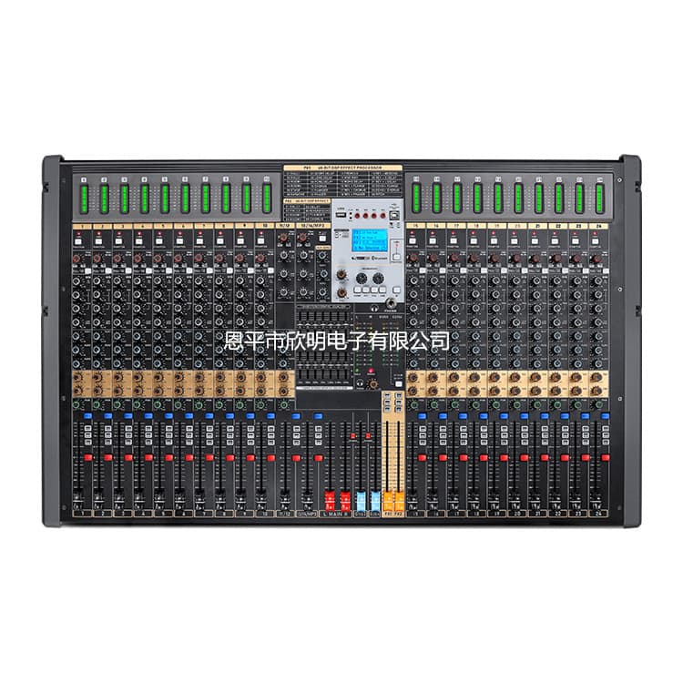 TFB24 Mixing Console 24-Channel Stage Performance Conference Room Remote Video Conference Mixer with Bluetooth USB