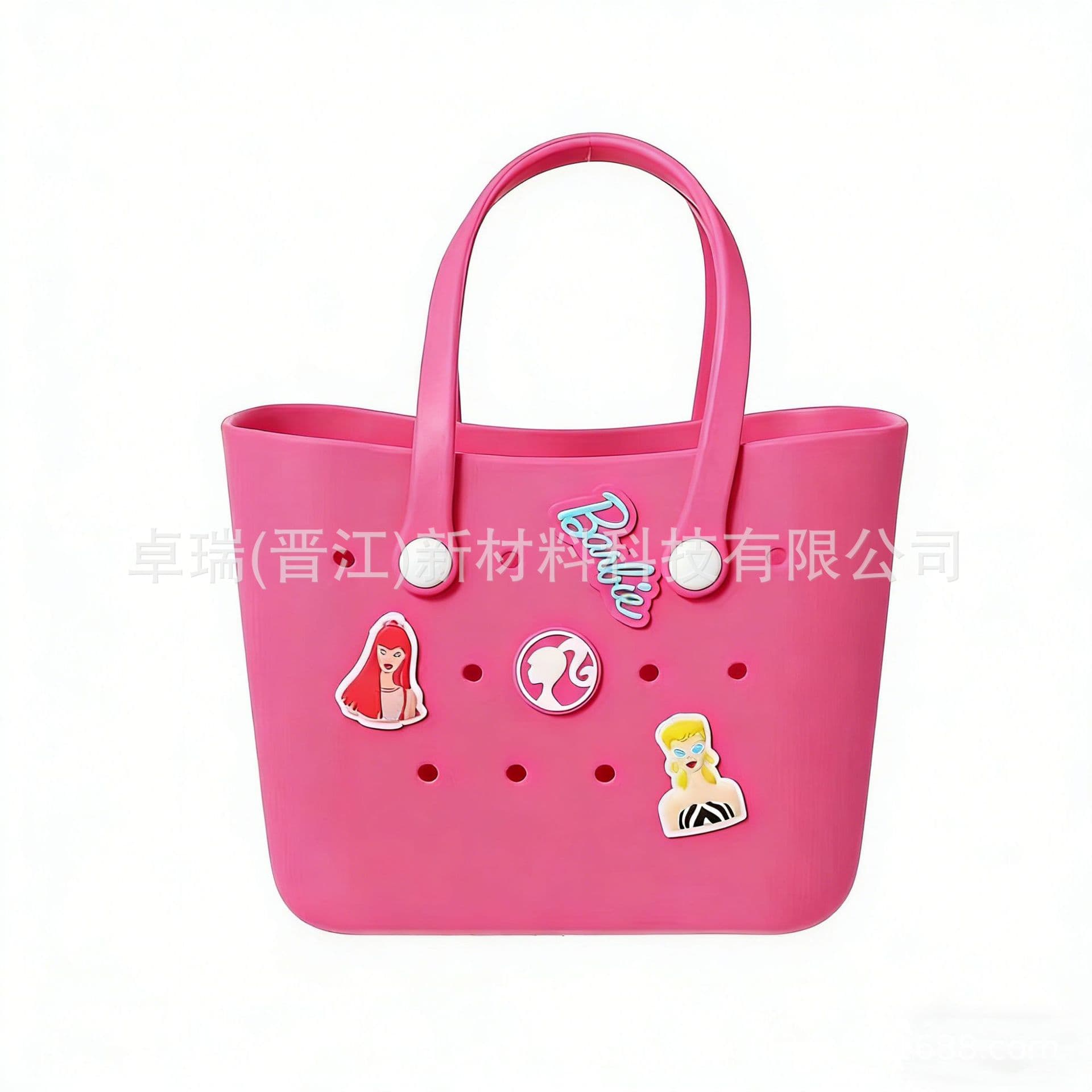 Cross-border Hot Selling EVA Handbag Lunch Bag Large Capacity Simple Beach Bag Bathroom Storage Bag Mini Hole Bag