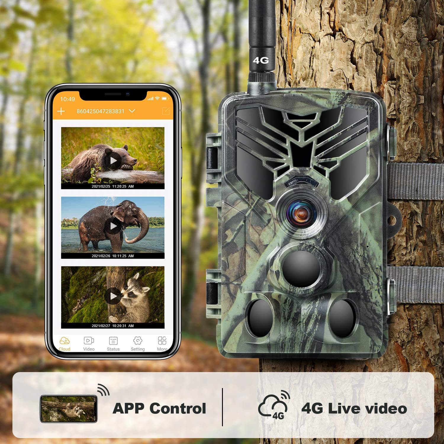 4G Outdoor Hunting Camera HC-810Pro with APP Remote Mobile Phone Control to View Photos/Videos Anytime