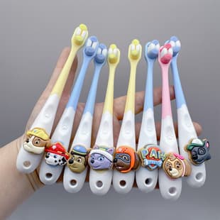 PAW Patrol Children's Cute Soft Toothbrush for Ages 1-6 to 14, Cartoon Toothbrush with Cover
