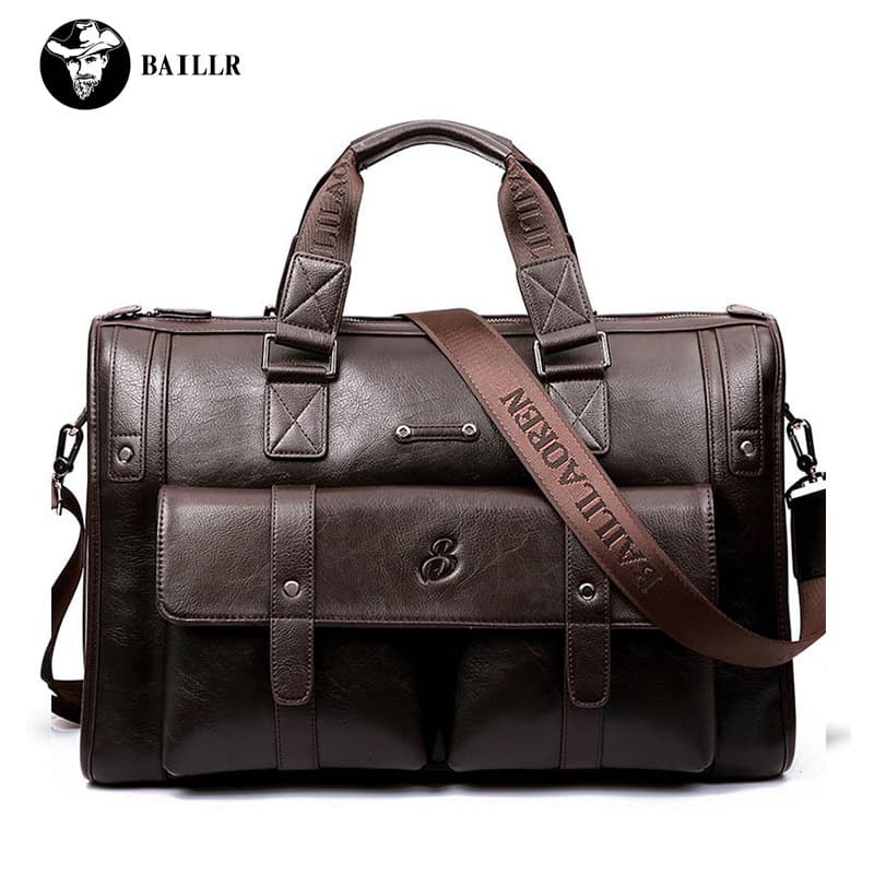 Men's Leather Crossbody Bag Satchel Shoulder Bag Large Capacity Casual Style Multipurpose Use Handbag