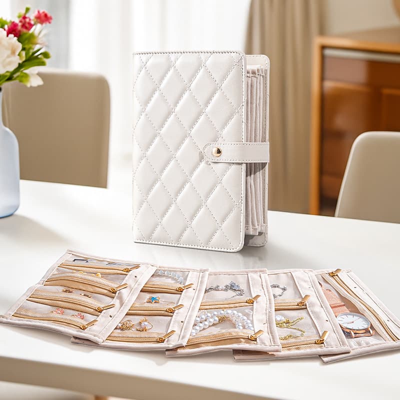 Jewelry storage book loose-leaf travel portable anti-oxidation artifact gold jewelry special storage bag seal