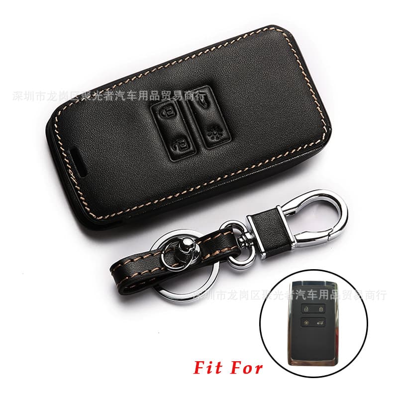 For Dongfeng Renault Koleos Key Case Key Case Koleos Smart Car Modification Leather Key Bag Buckle