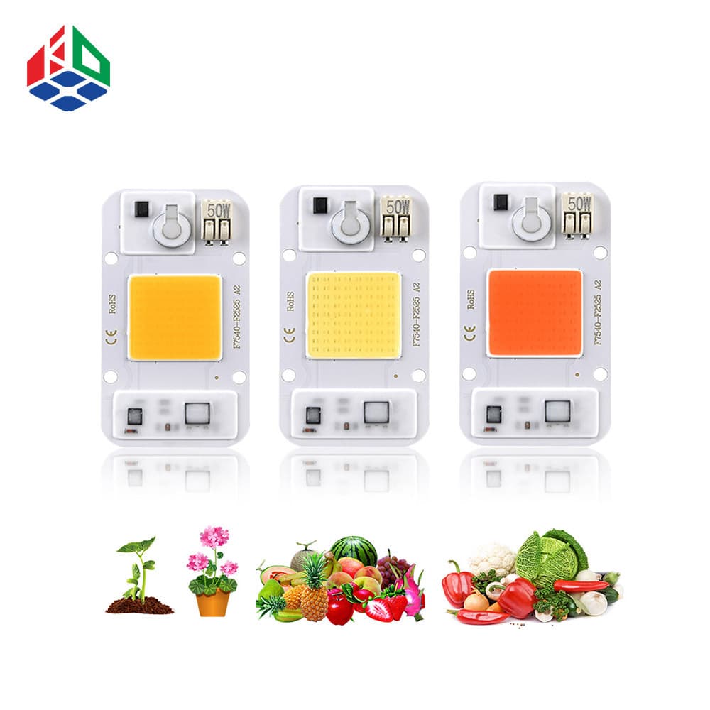 Full Spectrum LED Grow Light Beads, Dimmable, Solder-Free, 380-840nm Full Band Grow Light