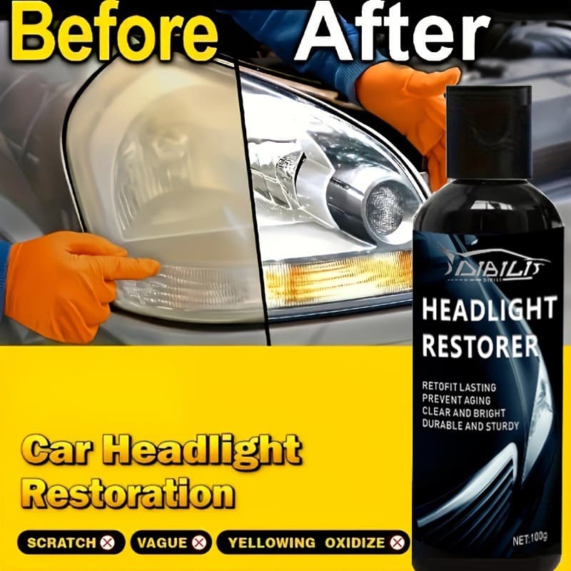 Cross-border Supply Car Headlight Restoration Liquid - Anti-Oxidation, Anti-Yellowing, Scratch Repair, Brightening, Crystal Coating, Film Coating, Headlight Renovation