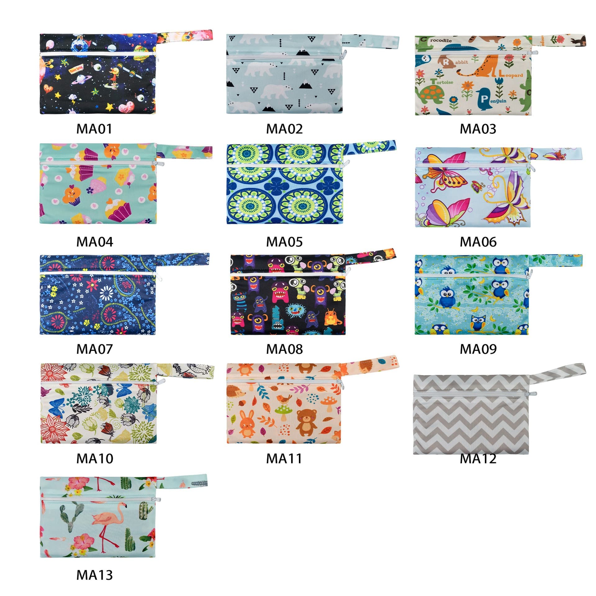 TPU washable nursing pads, sanitary napkin bags, menstrual pad storage bags.