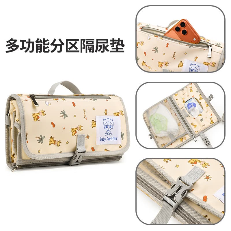 Newborn baby diaper pad portable baby diaper bag multifunctional foldable lightweight portable baby diaper pad bag