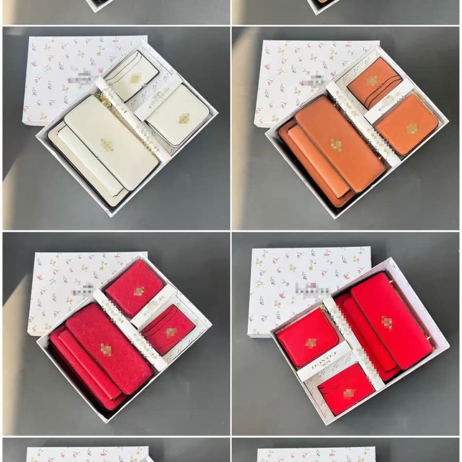 C Brand Women's Bag Set: Luxury High-End Shoulder Bag, Vintage Floral Square Bag, and Coin Purse 3-Piece Set