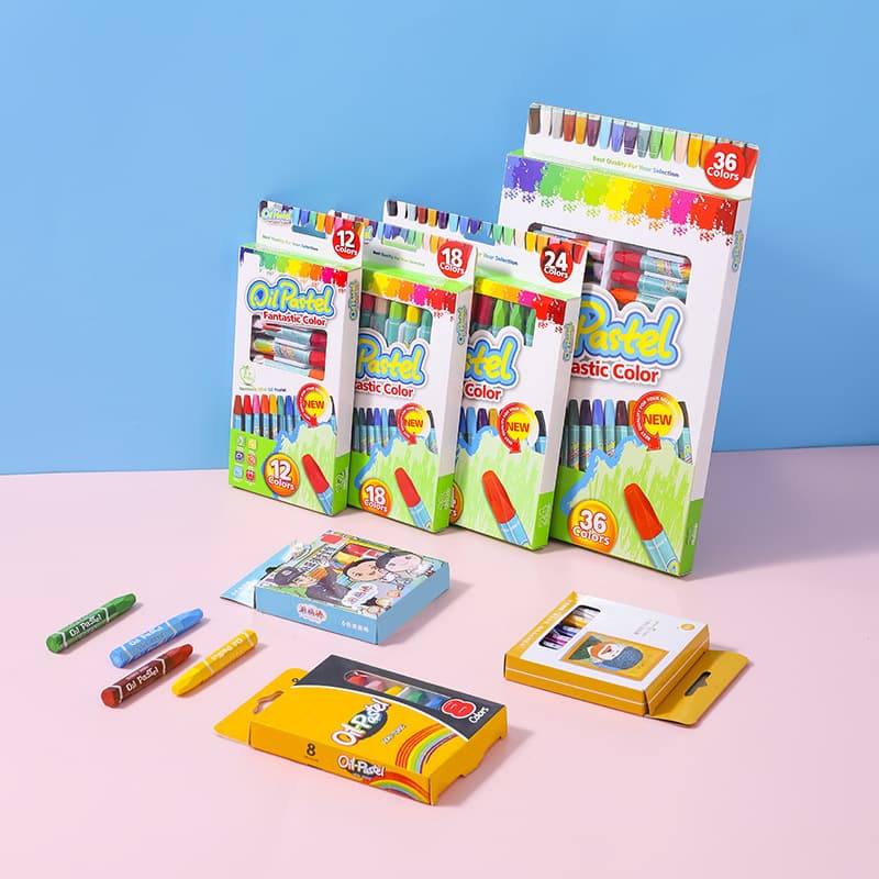 Hexagonal Oil Pastels 12 Colors 36 Colors Kindergarten Art Drawing Stick Washable Paint Brush