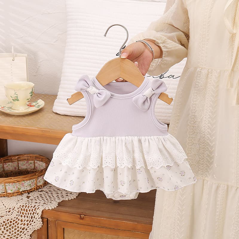 Summer style purple catkins small floral skirt princess skirt skirt skirt baby clothes summer baby girl baby toddler