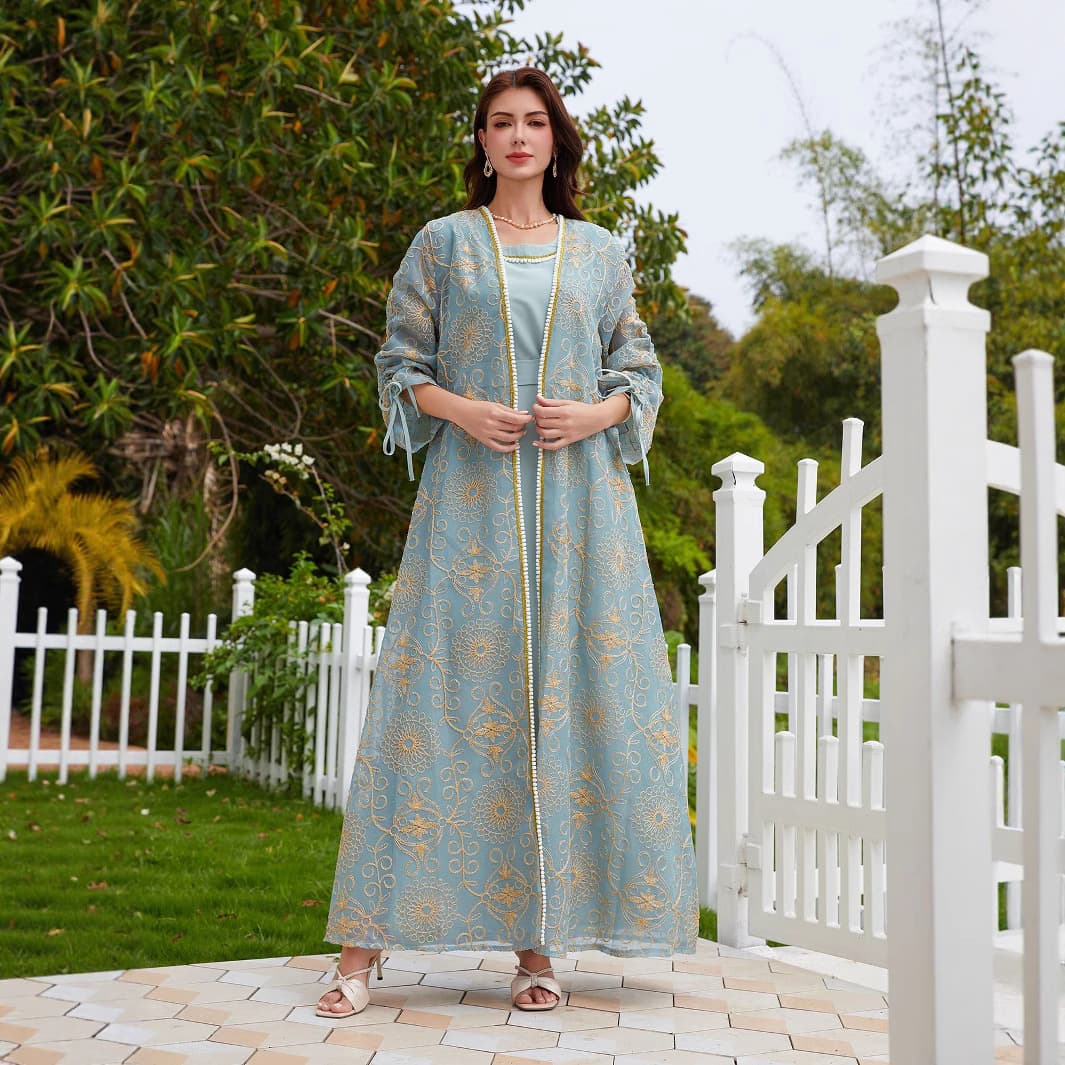 Trendy Elegant Abaya Dress Set