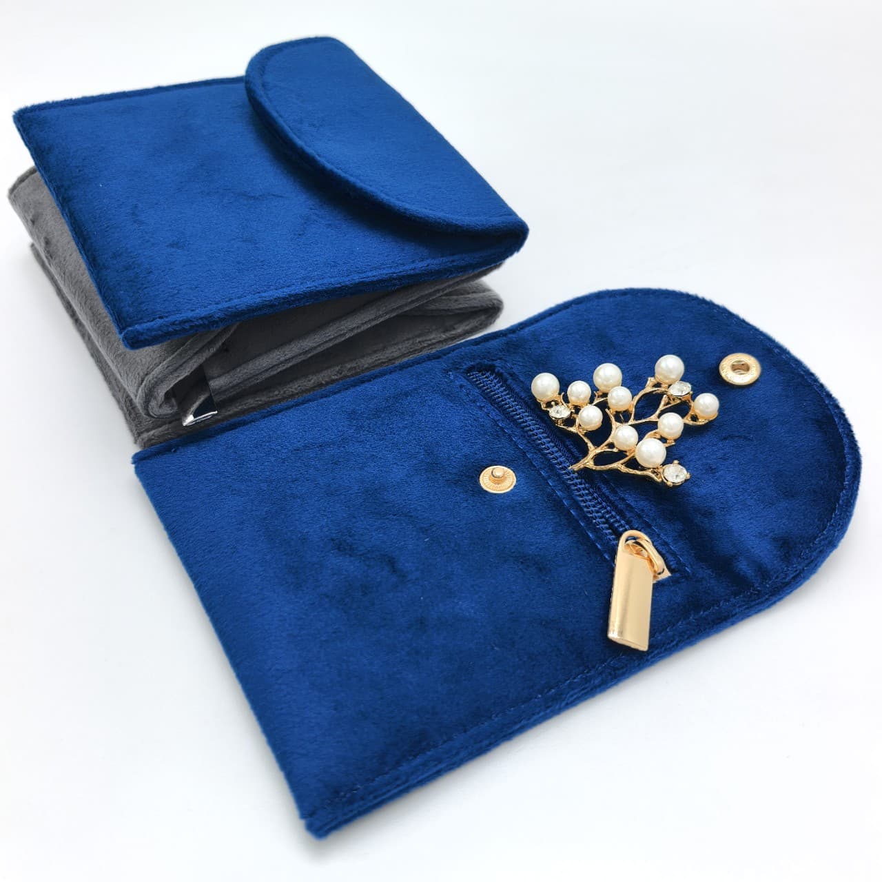 Manufacturer velvet cloth snap jewelry bag ring necklace jewelry packaging bag mini cloth bag jewelry storage bag wholesale