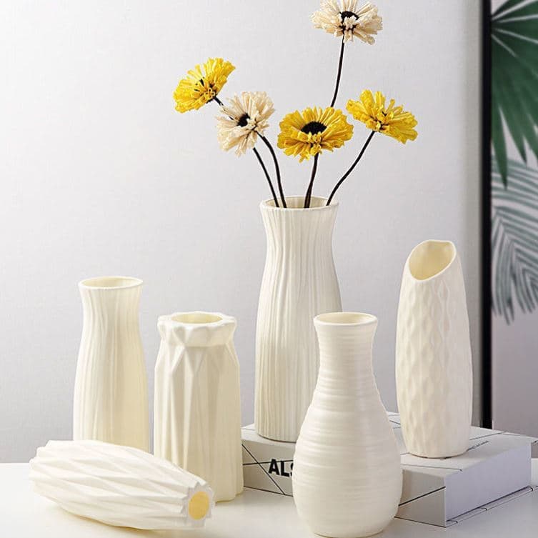 Home Ins Nordic Plastic Vase Living Room Durable Faux Flower Vase Decoration Creative Simple Minimalist Fresh Flower Vase