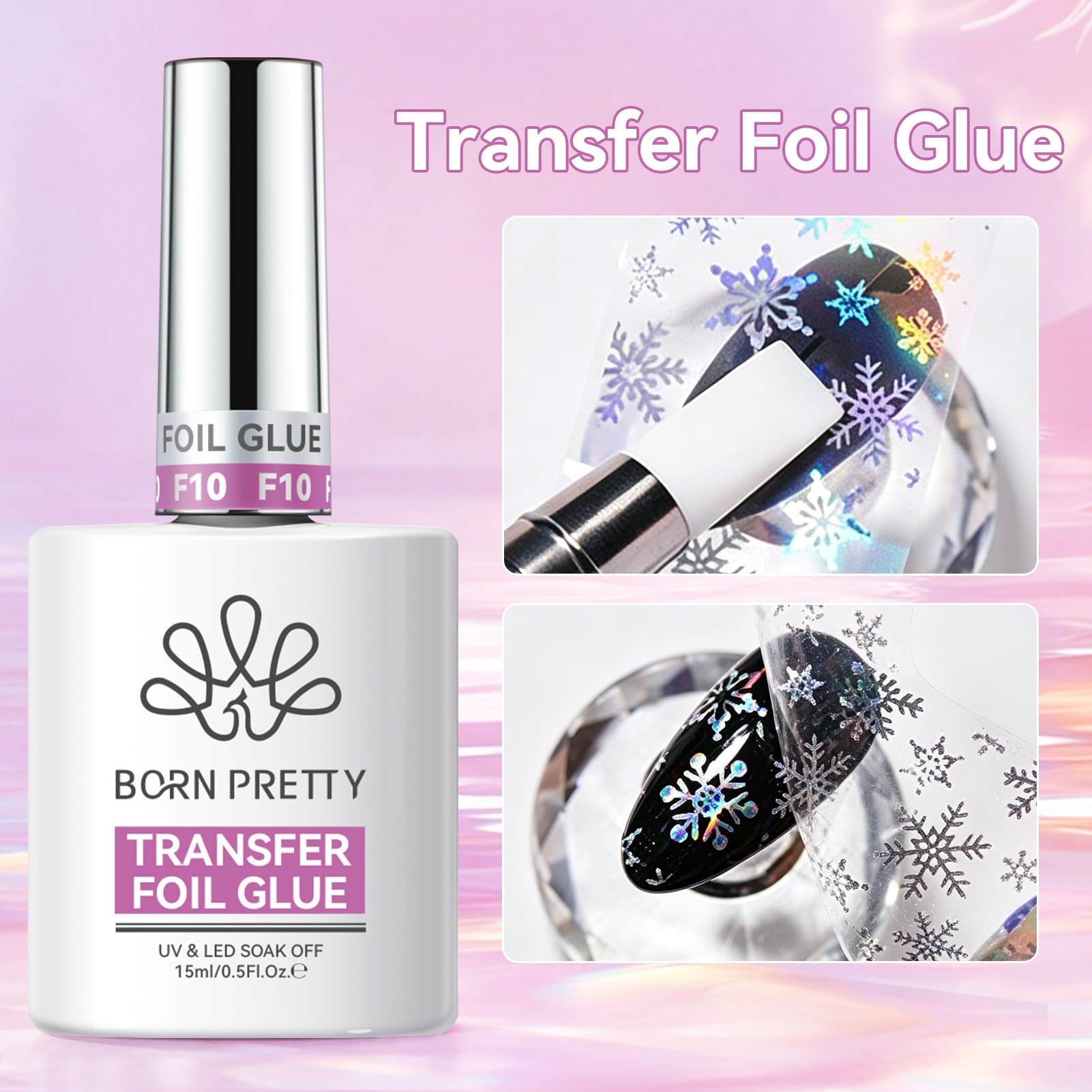 BORN PRETTY manicure 15ml starry sky transfer glue suitable for sequined gold foil complete fast transfer glue