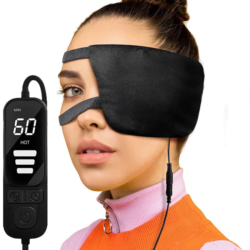 Cross-border usb three-gear electric heating eye mask graphene heating timing temperature adjustment monocular warm shading hot compress eye mask