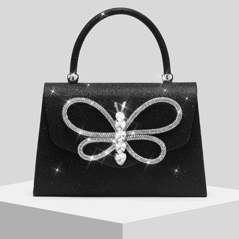 New Shiny Rhinestone Bow Women's Evening Bag Wedding Bag Banquet Bag Handbag Clutch