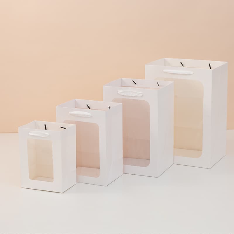 Window transparent Teacher's Day flower gift bag wholesale large gift bouquet toy packaging souvenir tote bag
