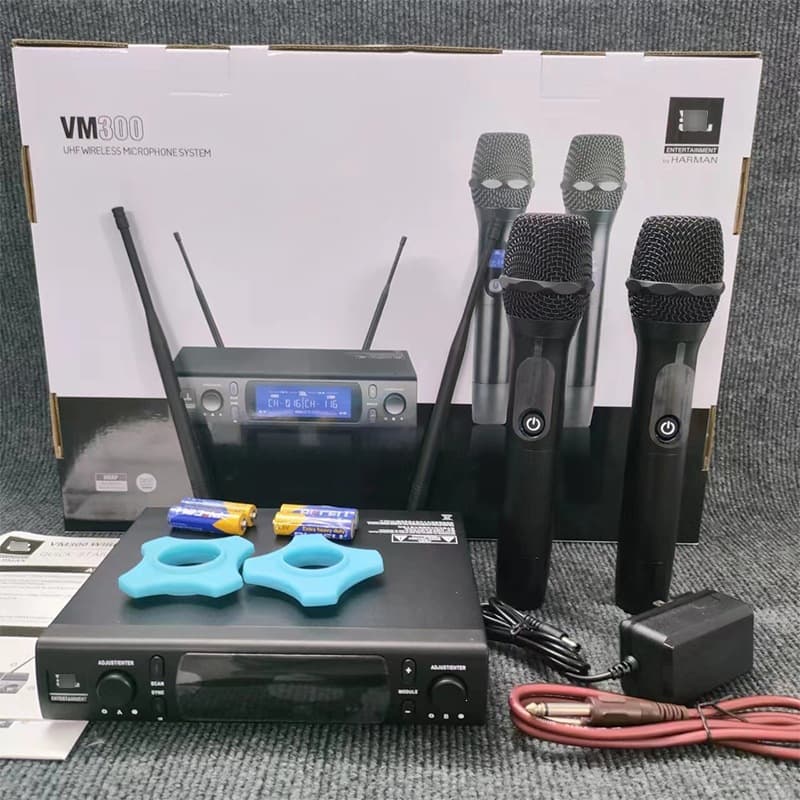 Cross-border Trade VM300 Wireless Dynamic Microphone One-to-Two KTV Home Singing Stage Performance Handheld Microphone