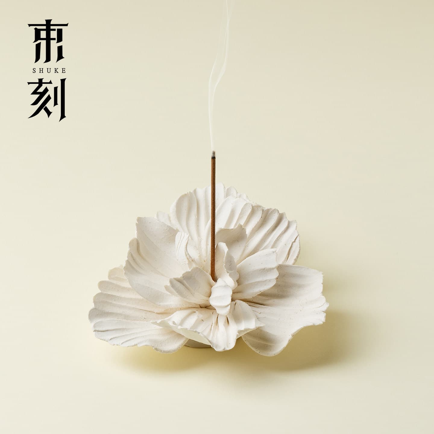 Carved pure hand-kneaded peony flower thread incense burner incense insert base high-end aromatherapy incense holder Chinese style perfume diffuser