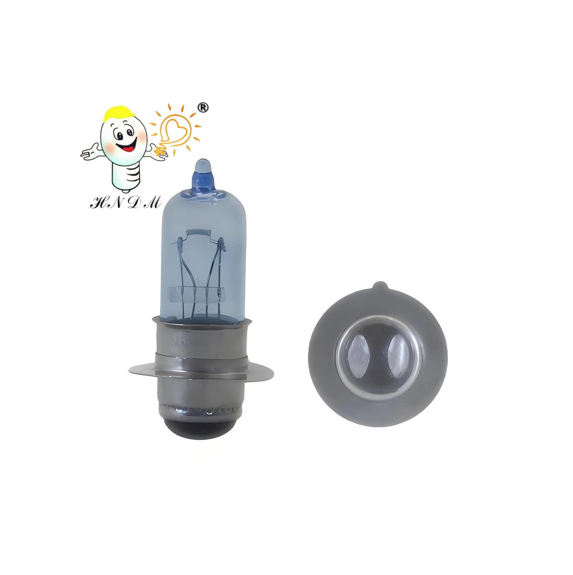 Motorcycle Bulb 12V 35/35W P15D-25-1 Single-Claw Double Flat Filament Super White Motorcycle Headlight