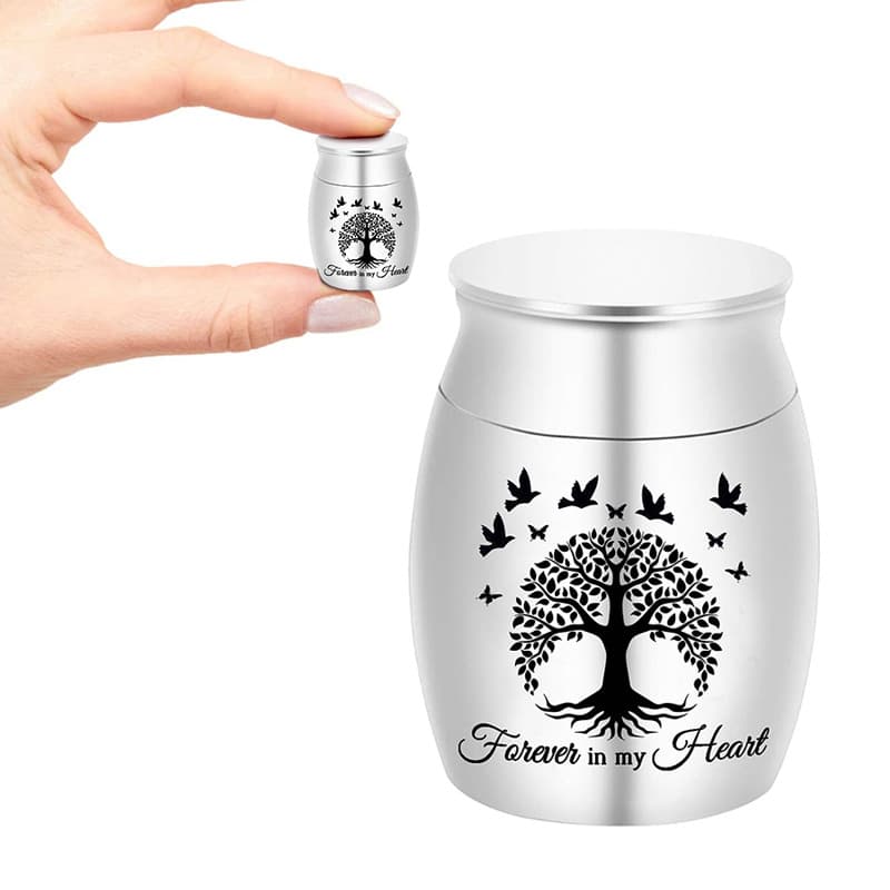 Cross-border in-stock pet memorial urn, metal funeral ash jar, beloved pet burial longevity box wholesale