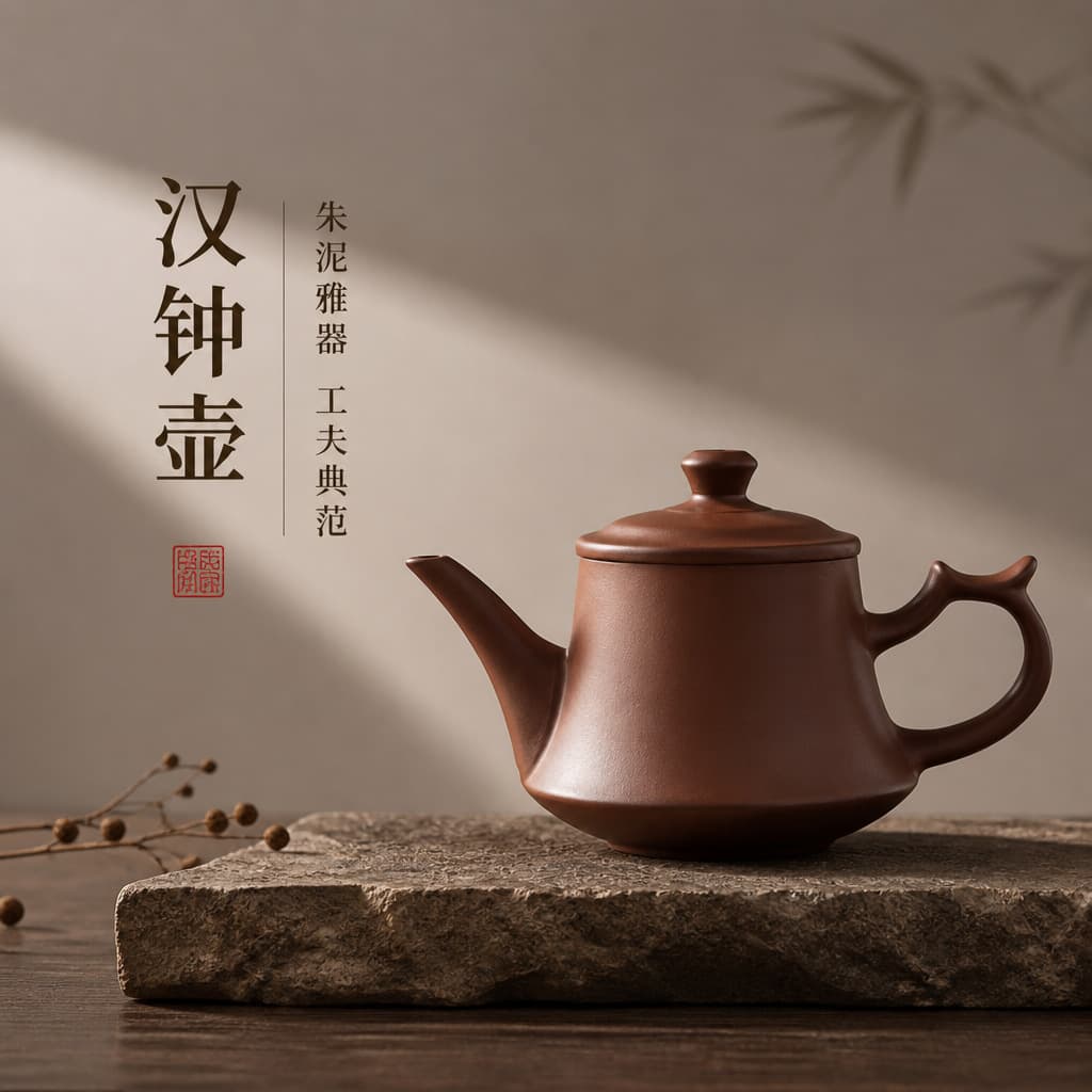 Chaozhou old Anshun teapot Zhuni pot handmade large mouth Han bell pot 150ml household small teapot semi-handmade pot