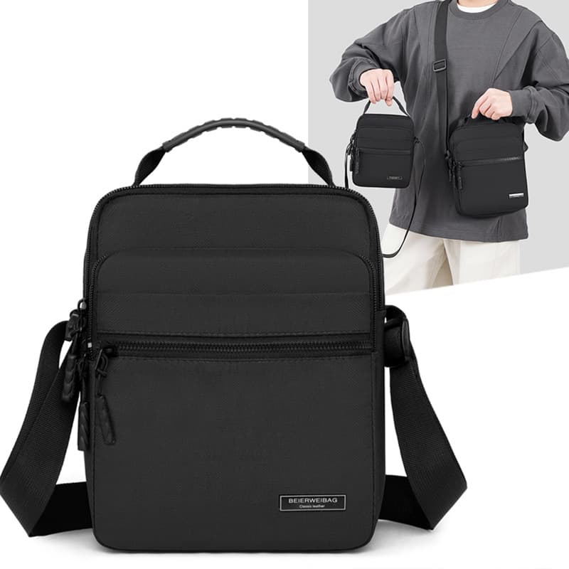 Men's new simple shoulder bag, trendy and versatile, casual handbag, men's bag, daily commuting, mobile phone, business crossbody bag