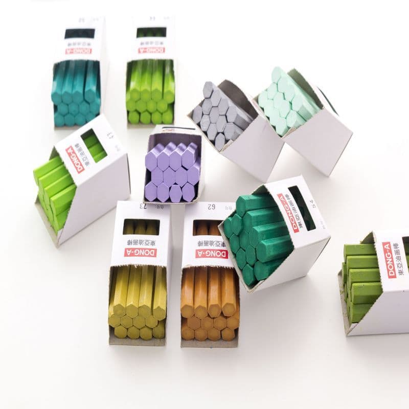 Dong-A single-color oil pastels 36-color, Duli roll paper aquatic products suitable for leather tires wholesale