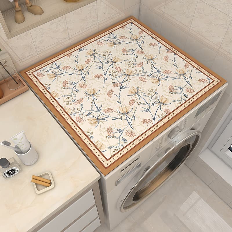 Nordic simple refrigerator cover diatom mud water-absorbent sunscreen soft pad microwave oven insulation pad dirt-resistant kitchen dustproof pad