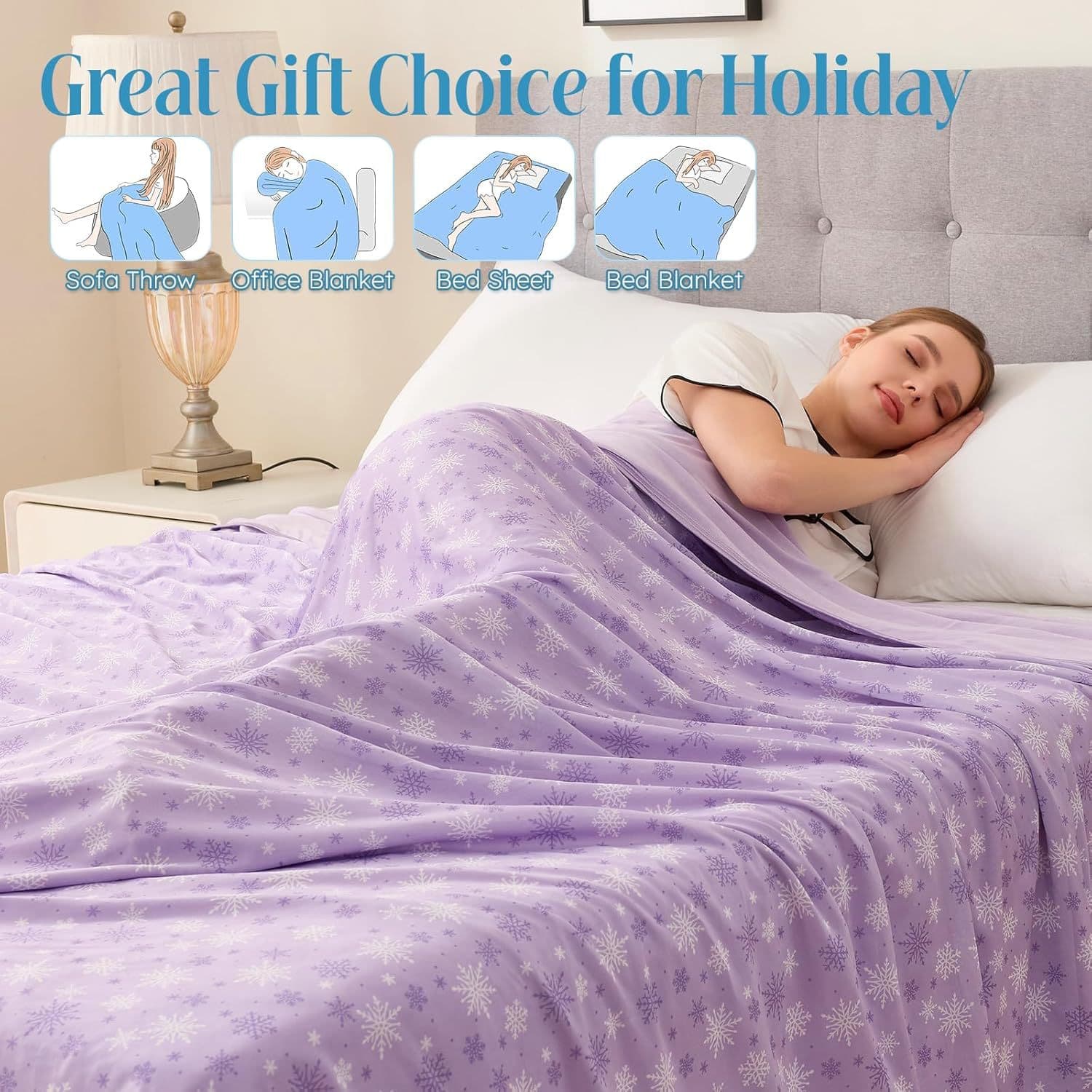 Amazon cross-border Polyester fiber printed blanket, cooling summer blanket