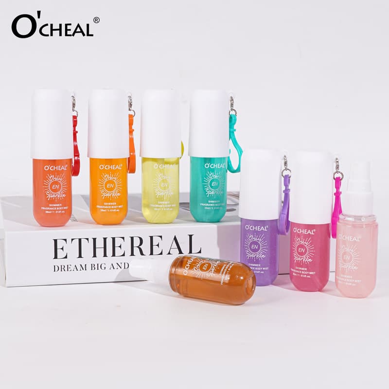 OCHEAL Shimmer Fragrance Body Mist 30ml Brightening Hydrating Mist Long-Lasting Scent All-Over Body Cross-Border
