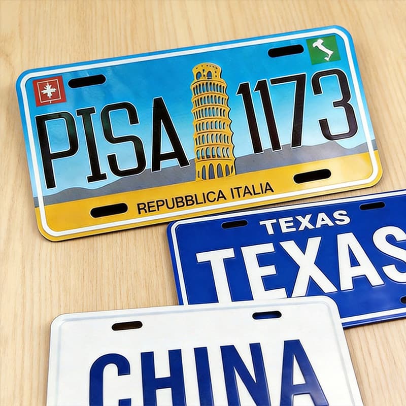 North America Decorative License Plate City Landscape Souvenir Gift Restaurant Hotel Wall Decor Metal Hanging Painting Room Wall Art