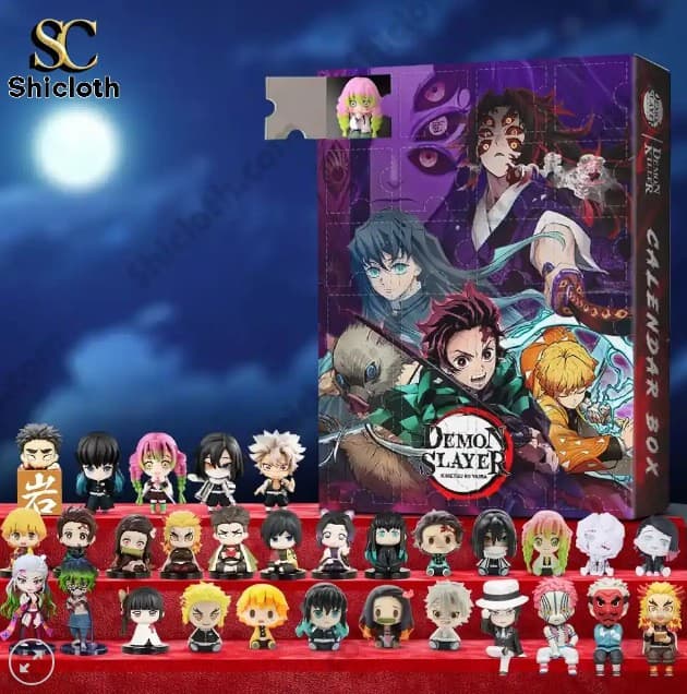 Cross-border independent station new product Demon Slayer anime advent holiday blind box Christmas tree decoration acrylic pendant