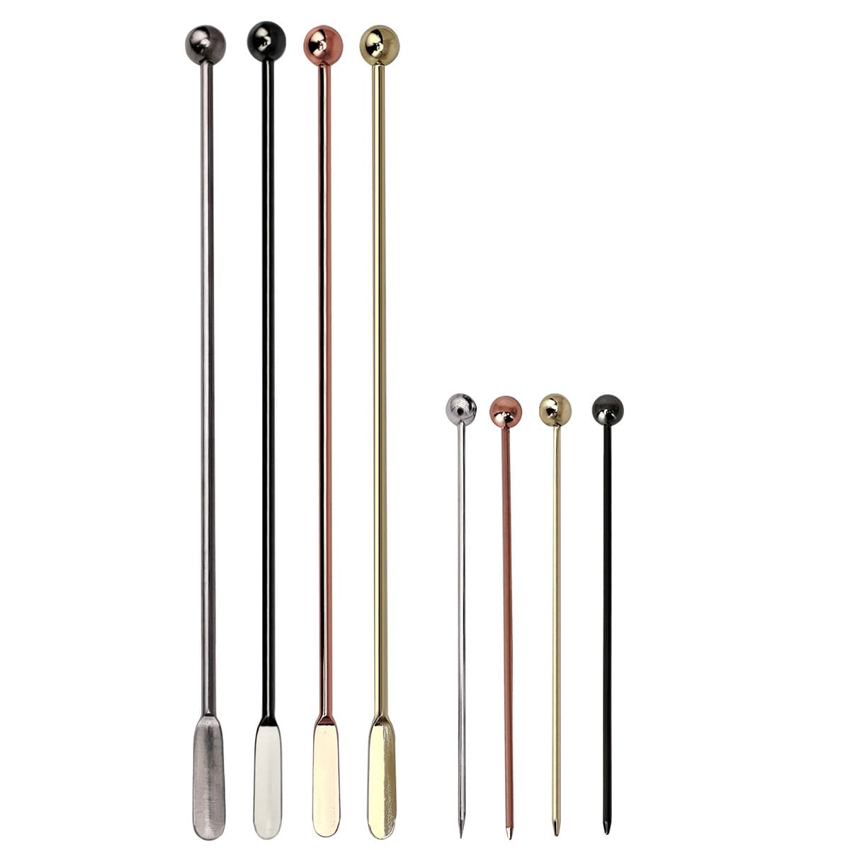 Stainless Steel Cocktail Picks Fruit Beverage Alcohol Skewers Stirring Sticks Bar Tools