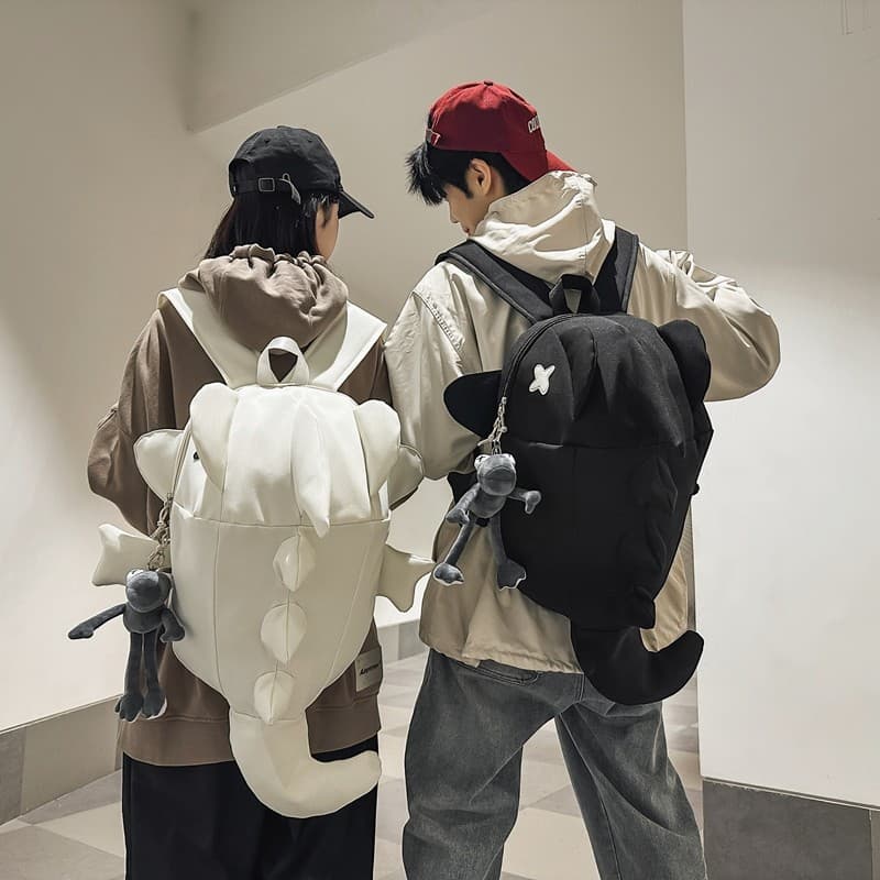 Dinosaur Shark Creative Monster Backpack for Men and Women New Cartoon Backpack Funny Personality Student Internet Celebrity School Bag Trend