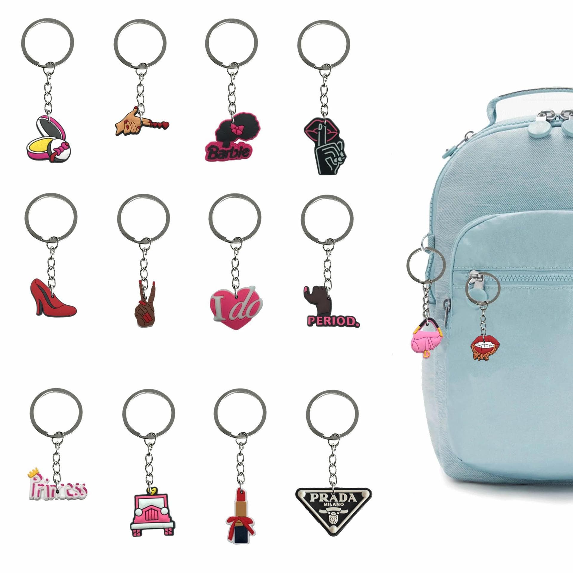 Amazon US/EU Cosmetics 31 Keychain Shein Car Bag Keychain Personalized Key Companion Pendant