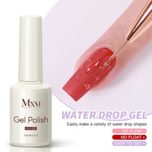 Mxsi Nail Art Water Drop Gel 3D Water Ripple Design No-wipe Gel Nail Polish, Professional Salon Use
