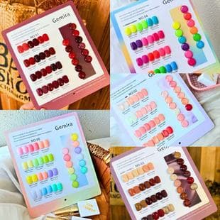 Gemira New 12-Color Mini Gel Nail Polish Collection, Trendy White-Boosting Shades, Professional Nail Salon Use