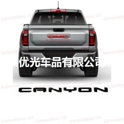 Suitable for GMC CANYON 2023-2025 tailgate car logo, black modification sticker, Canyon word mark