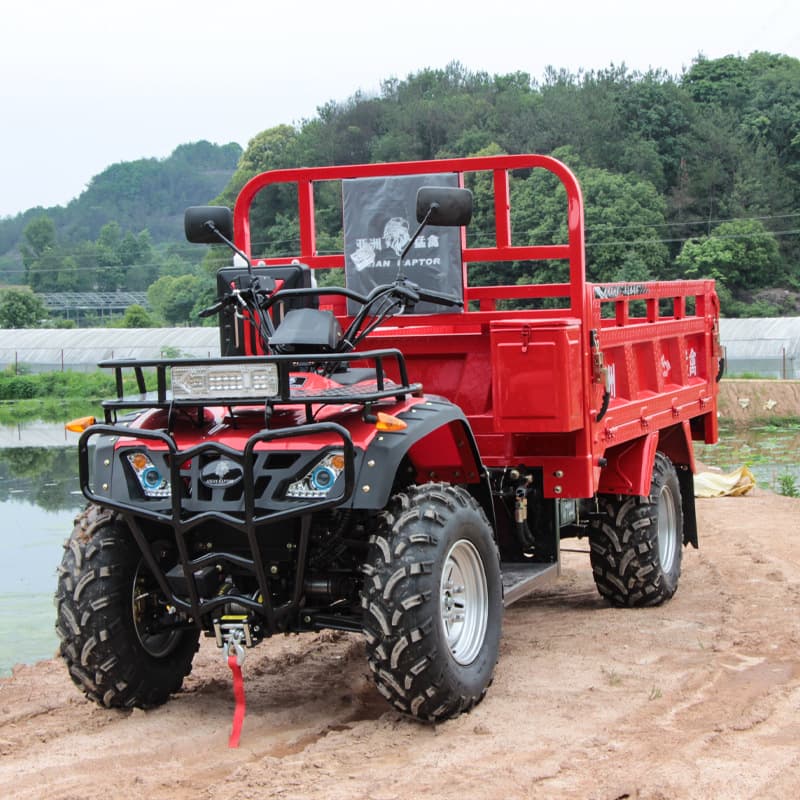 Electric Farm Vehicle with Trailer, Two-Seater, Asian Raptor Beach Car, Heavy-Duty Motorcycle, Part-Time Four-Wheel Drive