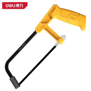 Deli Tools DL6007 6-Inch Mini Hacksaw Frame Woodworking Hand Saw Steel Saw Frame Small Bow Saw Steel Saw for Home Use