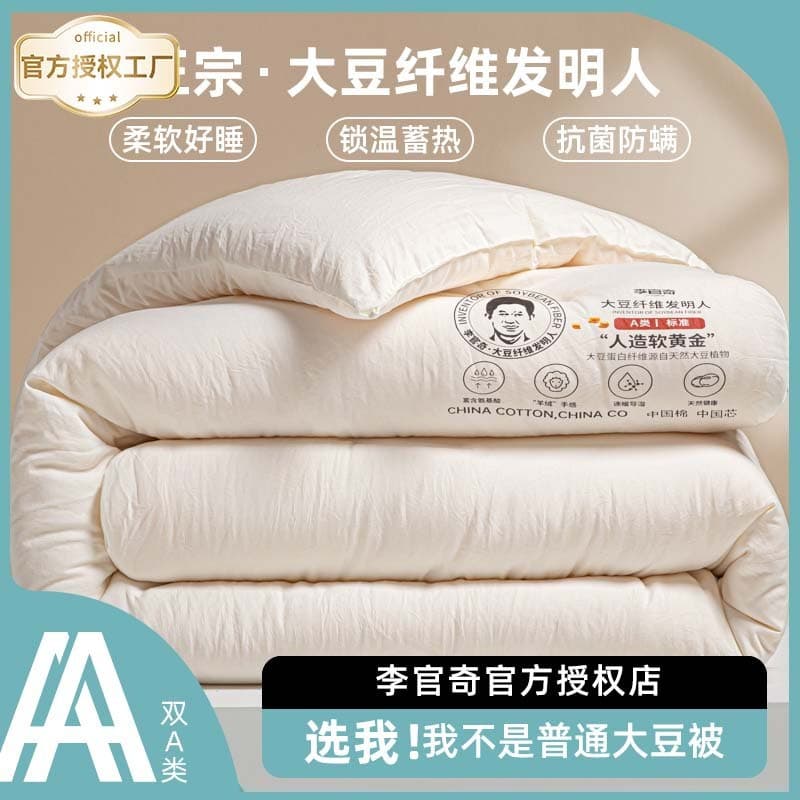 2025 New Soybean Fiber Quilt Class A Mother-Child Level Dual-Layer Quilt Core Winter Thick Quilt Core 2-in-1 Winter Quilt