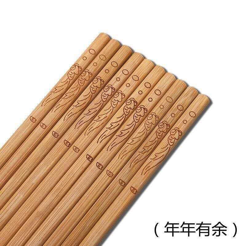 Nanzhu unpainted chopsticks hot pot chopsticks bulk wholesale hotel chopsticks bamboo chopsticks stall chopsticks carbonized hotel chopsticks