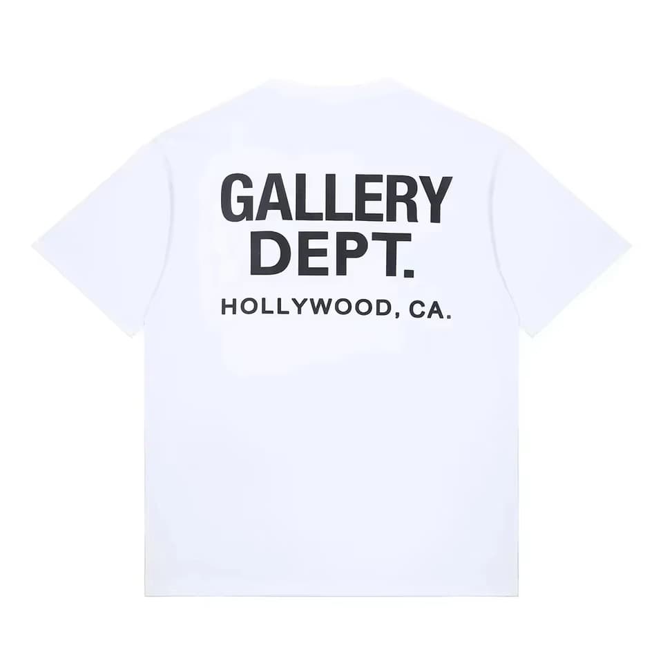 Vintage High Street T-Shirt with Gallery Department Print, Fashionable Letter Print T-Shirt, Casual Round Neck T-Shirt, Women's T-Shirt
