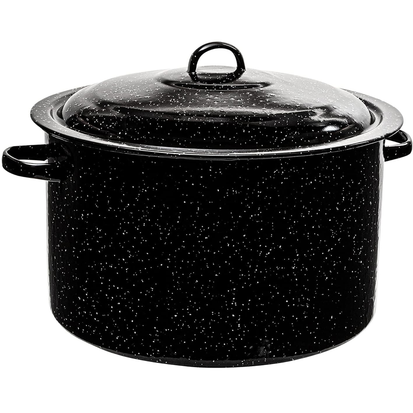 10.4QT Enameled Cast Iron Pot Premium Black Amazon Best-Selling Enamel Pot BBQ Grill Outdoor Camping Pot